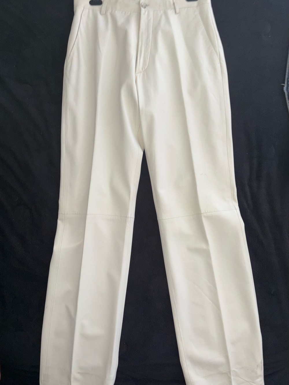 Vintage Gianni Versace White Leather Pants – Made in Italy | Worn Only Twice